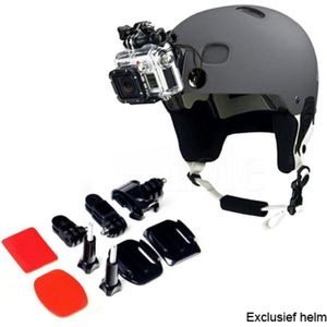 Helm front mount kit met 2x 3M plakker / GoPro helmet mount / Camera montage op helm