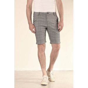New Star heren bermuda short Baltimore zwart/wit geruit chino - maat S