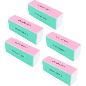 Allecto plus - Nail Buffer Block voor Natuurlijke Nagels - 5 Stuks met Gladmakend Middel.