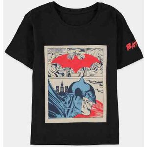 DC Comics Batman - Newspaper Kinder T-shirt - Kids 122 - Zwart