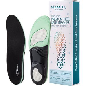 Shoeple Hielspoor Zooltjes - Premium Inlegzolen - Steunzolen Fasciitis Plantaris - Maat 39-41
