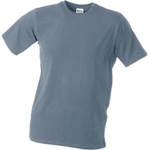 James and Nicholson Unisex Elastische Tee (Midden-Grijs)