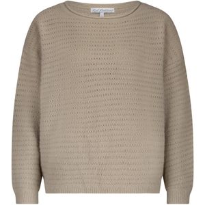 Red Button Trui Fluffy Ajour Sweater Srb4651 Clay Dames Maat - L