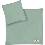Julius Zöllner - Mousseline - Kinderbeddengoed - Groen - 100% Katoen, Oeko-Tex Standard 100, 2-delige set