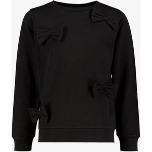 TwoDay meisjes sweater met strikjes zwart - Maat 146/152