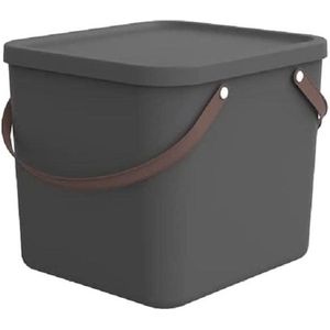 Opbergdoos 40l met deksel - Grote plastic opbergdoos - 40.0 x 40.0 x 34.0 cm