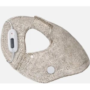 Sanitas SHK 50 Elektrisch kussen | Heating pad | Schouders | 56 x 52 cm | Drukknopen | 6 Warmtestanden | Automatische uitschakeling | Snelle opwarming | Polyester | Machinewasbaar | 2 Jaar garantie | Beige