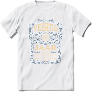 40 Jaar Legendarisch Gerijpt T-Shirt | Royal Blue - Ivoor | Grappig Verjaardag en Feest Cadeau Shirt | Dames - Heren - Unisex | Tshirt Kleding Kado | - Wit - S