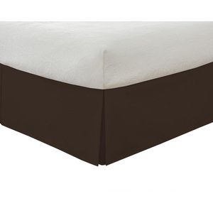 Tailored Bed Rok Classic 14"" Drop Lengte Geplooide Styling Queen - Chocolade Lux Hotel