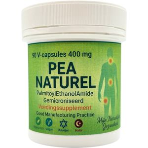 PEA Naturel 90 Vegan Capsules Palmitoylethanolamide gemicroniseerd 400 mg – Natuurlijk Supplement – Hooggedoseerd – Ter Ondersteuning van Spieren, Gewrichten & Zenuwstelsel - Chronische pijnen