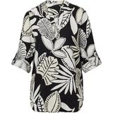 s.Oliver - Blouseshirt - Beige/Zwart/Wit