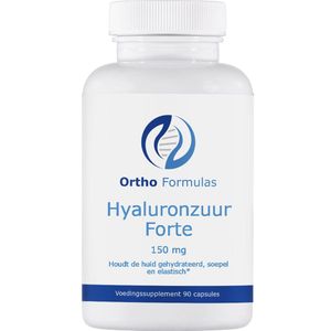 Hyaluronzuur Forte - 150 mg - 90 capsules - vitamine c - silicium - huid - soepel - elastisch - hydratatie - bescherming - vegan