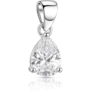Zilveren Peervorm Zirkonia Hanger - Zilveren ketting hanger - Keetinghanger Zilver - Zilveren Dames Kettinghanger - Zilver 925 - Amona Jewelry