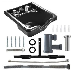 Haarwasbak - Zwarte Kappers Salon Wastafel - Kapperswasbak voor Professioneel Gebruik