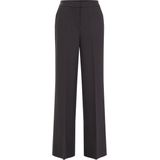 WE Fashion - Dames wide leg pantalon - Donkerbruin - Regular fit