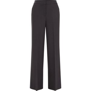 WE Fashion - Dames wide leg pantalon - Donkerbruin - Regular fit