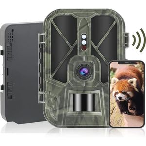 WLAN Bluetooth WiFi 10000mAh Oplaadbare Wildcamera met Nachtzicht en Bewegingsmelder