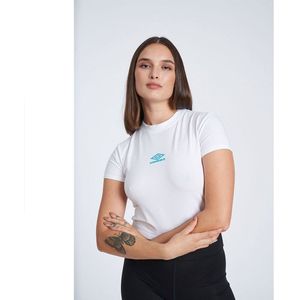 Umbro Fitted Crop T-shirt Met Korte Mouwen Wit S Vrouw