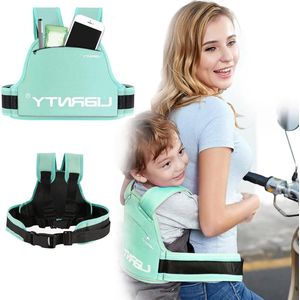 Veiligheidsgordel voor kinderen - verstelbare lengte met reflecterende strepen - valbescherming voor elektrische voertuigen - geschikt voor kinderen