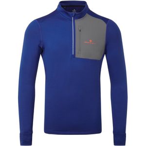 Ronhill | Heren | Tech Winter 1/2 Zip | Warm Hardloopshirt | Lange Mouwen | Halve Rits | Ocean/Iron | Blauw | Maat M