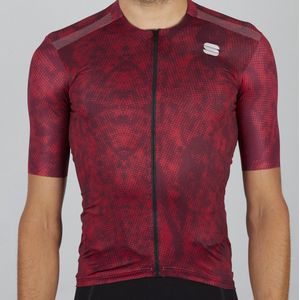 Sportful Fietsshirt korte mouwen Heren Rood  - ESCAPE SUPERGIARA JERSEY RED WINE - M