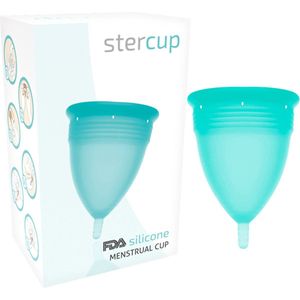 Stercup - blauw menstruatiecup - siliconen cup - maat S.