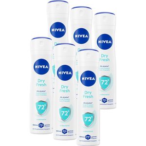 NIVEA - Dry Fresh - Deodorant Spray - Antibacterieel - Alcoholvrij - 6 x 150 ml