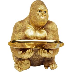 Karé Design - Beeld Gorilla Butler - goud - H 37 cm