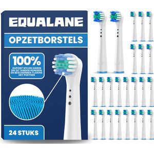 EQUALANE - Opzetborstels geschikt voor Oral B tandenborstels - Wit - 24 Stuks