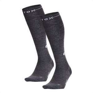 STOX Energy Socks - 2 Pack Everyday sokken voor Mannen - Premium Compressiesokken - Kleur: Donkergrijs/Wit- Maat: Medium - 2 Paar - Voordeel