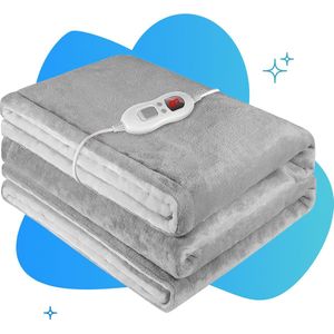 Silvergear Warmte Deken Elektrisch - Electrische Deken 1 Persoons - Fleece Deken Elektrisch - 152 x 127 cm