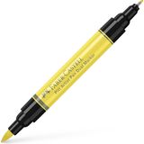 Faber-Castell tekenstift - Pitt Artist Pen - duo marker - 104 licht geel glanzend - FC-162104