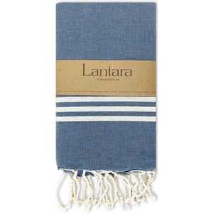 Lantara hamamdoek Provence Jeansblauw - 100x200cm