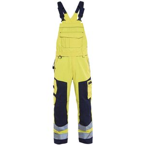 Blaklader Multinorm bretelbroek 2608-1514 - High Vis Geel/Marineblauw - C146