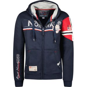 Faponie Vest Met Capuchon En Rits Blauw Geographical Norway - M