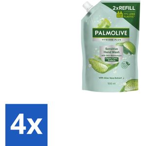 Palmolive – Handzeep Navulling – Hygiene Plus Sensitive Antibacterieel – 500 ml - Voordeelverpakking - 4 stuks