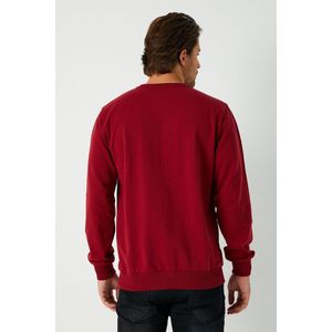 Comeor Sweater heren - bordeaux rood - sweatshirt trui - 4XL