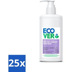 25 x Ecover - Handzeep - Lavendel & Aloë Vera - 250 ml - Handzeep Lavendel Aloë Vera - Handzeep 250 Ml - Handzeep Natuurlijk - Handzeep Dermatologisch Getest - Handzeep Voor Gevoelige Huid