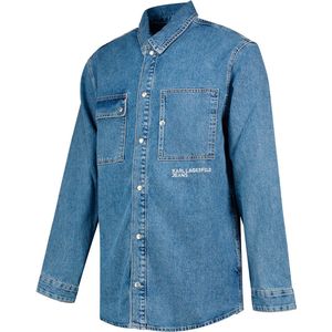Karl Lagerfeld - A3M16004 - Denim Overhemd - Blauw - Regular Fit - Lange Mouwen