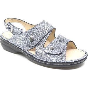 Finn Comfort, MILOS, 02560-732241, Blauw combi kleurige dames sandalen