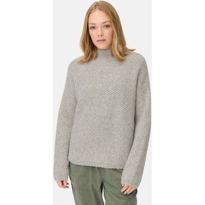 camel active - Gebreide Trui - Grijs - Opstaande Kraag