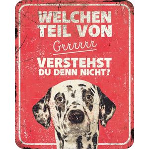 D&d Home - Waakbord - Hond - Waarschuwingsbord Dalmatian De 25x20x0,3cm Rood - 1st