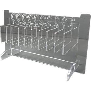 Acrylic Nail Hanger Display Stand with 10 Pieces Pendants - Multifunctional Desktop Organizer for Technicians - Portable Transparent Nail Sample Display .