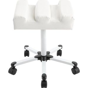Collox Pedicurekruk - Voetsteun - Manicure - In hoogte verstelbaar - Met wielen - Maximaal gewicht 5 kg - Wit