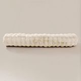 Primaviera Deluxe Bodypillow Pompom – 140x20 cm – Faux Fur – Lang Kussen – Luxe en Zacht – Stevig – Wasbaar – Beige