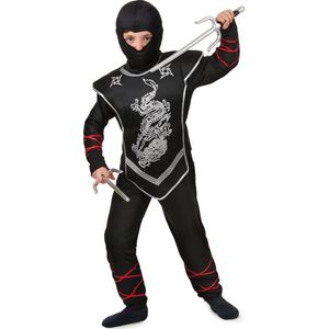 Zwart ninja kostuum voor jongens  - Verkleedkleding - 116/122