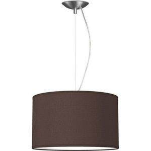 Home Sweet Home hanglamp Bling - verlichtingspendel Deluxe inclusief lampenkap - lampenkap 35/35/21cm - pendel lengte 100 cm - geschikt voor E27 LED lamp - chocolade