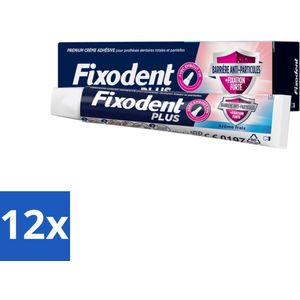 Fixodent - Kleefpasta - Plus Duo Bescherming - Premium Hechting - 40 g - Voordeelverpakking - 12 stuks