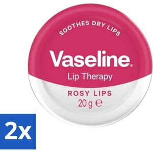 2 x Vaseline - Rosy Lips - Lip Therapy - Verzorgend - 20 g - Lippenbalsem - Lippenverzorging - Rozige Lippen - Droge Lippen - Lippen Bescherming