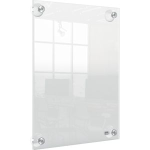 Nobo Premium Plus Verplaatsbaar A4 Poster Frame voor aan de Muur - met Zuignapmontage - Transparant Acryl